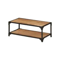 table basse table de salon  bout de canapé 90x45x35 cm bois d'acacia solide meuble pro frco17675