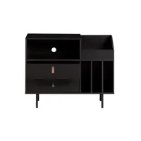 jackson - meuble de rangement vinyles  en bois noir 06904634