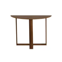 table console demi-cercle arothos l106cm bois foncé