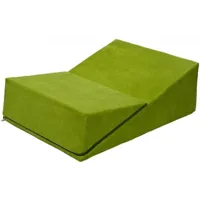 fauteuil chaise longue canapé intime relaxant rabattable de forme triangulaire vert 241043