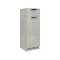 vidaxl armoire de salle de bain gris béton 32x34x90 cm