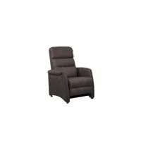 fauteuil de relaxation brun - softy - l 78 x l 90-155 x h 107-84 cm - neuf