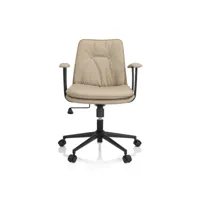 chaise de bureau fauteuil pivotant smallo similicuir beige hjh office