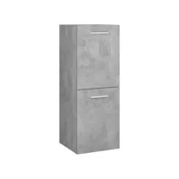 armoire de salle de bain gris béton 30x30x80 cm