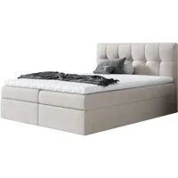 lit avec coffre rico +  surmatelas - 160 x 200 cm - beige