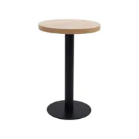 table de bistro table de jardin  table de bar marron clair 50 cm mdf meuble pro frco14423