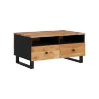 table de salon 80x54x40 cm bois d'acacia solide et d'ingénierie
