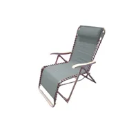 chaise longue avec repose-tête playa - gris