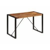 table de salon salle à manger design 120 cm bois de sesham solide helloshop26 0902135