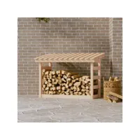 support pour bois de chauffage porte-bûches - abri de stockage pour jardin - 108x64,5x78 cm bois de pin meuble pro frco72480