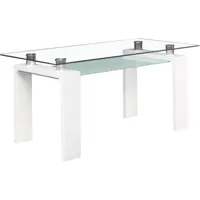 table repas eva - 150 x 80 x 75 cm - blanc laqué