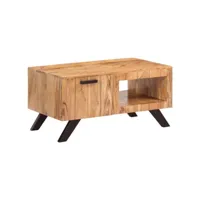 table basse table de salon  bout de canapé 90x50x45 cm bois d'acacia solide meuble pro frco40320