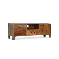 meuble tv - armoire de tv  banc tv  pour salon bois massif vintage 118 x 30 x 40 cm -neww56530