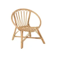 chaise enfant ronde rotin naturel ellen l 49cm