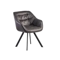 finebuy chaise de salle à manger tissu / métal design moderne look daim  chaise cuisine avec accoudoir et dossier  chaise rembourrée capacité de charge maximale 110 kg