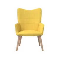 fauteuil salon - fauteuil de relaxation jaune moutarde tissu 61,5x69x95,5 cm - design rétro best00003367048-vd-confoma-fauteuil-m05-913