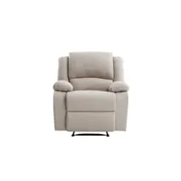 relaxxo - fauteuil relaxation manuel leo en tissu - beige