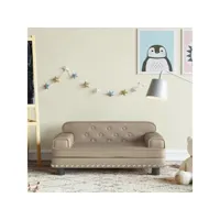 canapé pour enfants confortable canapé sofa de salon - cappuccino 70x45x30 cm similicuir meuble pro frco34062