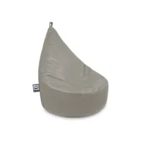 pouf fauteuil similicuir indoor gris clair happers xl 3806146