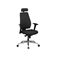 finebuy chaise de bureau design tissu noir fauteuil bureau ergonomique  chaise pivotante confortable avec accoudoir  siege pc 120 kg