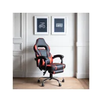 fauteuil de bureau gamer noir et rouge link