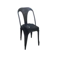chaise vintage en métal noir