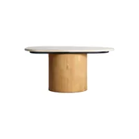 table basse en marbre marron 73x41x34 cm