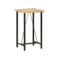 table cuisine - table de bar 60x60x107 cm bois de manguier brut