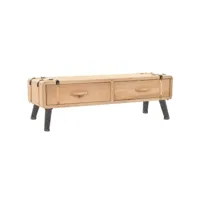 meuble tv, banc tv, meuble de rangement bois de sapin massif 120 x 33 x 35 cm meuble pro lww87413
