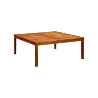table basse table de salon  bout de canapé de jardin 110x110x45 cm bois solide d'acacia meuble pro frco77060