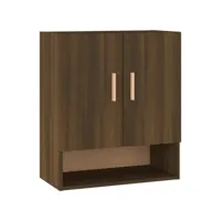 armoire murale, meuble tv à suspendre, meuble rangement chêne marron 60x31x70 cm bois d'ingénierie ola5743 meuble pro