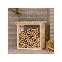 support pour bois de chauffage porte-bûches - abri de stockage pour jardin - 108x64,5x109 cm bois de pin meuble pro frco89859