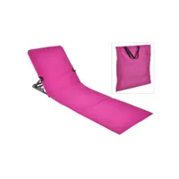 chaise tapis de plage  chaise de camping pliable pvc rose meuble pro frco26205