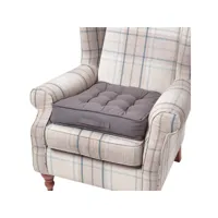 homescapes coussin d'assise rehausseur en coton gris ardoise, 50 x 50 x 10 cm cu1202
