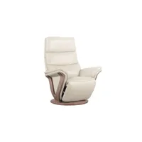 fauteuil de relaxation électrique cuir mastic - fruity - l 81 x l 89 x h 113 cm - neuf