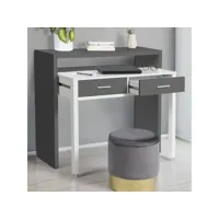 bureau extensible max bois gris et blanc