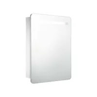 armoire de salle de bain à miroir led 60x11x80 cm