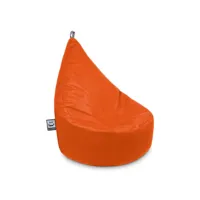 pouf fauteuil similicuir indoor orange happers xl 3806166