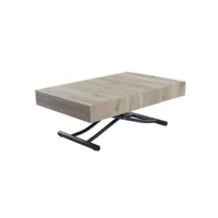 table basse relevable extensible albatros design chêne ancien pied gris graphite 20101008938