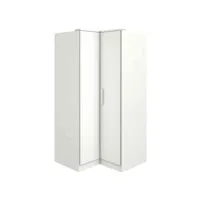 armoire d'angle 2 portes en bois blanc - ar9056