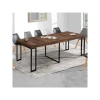 table console extensible toronto 14 personnes 300 cm bois foncé design industriel