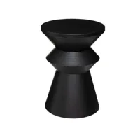 table d'appoint en fer coloris noir - diamètre 36 x hauteur 48,5 cm