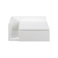 table de chevet murale blanche avec tiroir l40 cm nasty