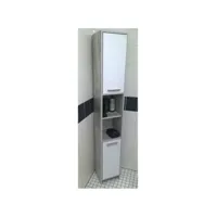 colonne de salle de bain 195 x 30 cm béton gris