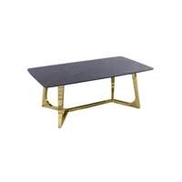opera - table basse rectangulaire design effet marbre noir et doré opera-b-noi