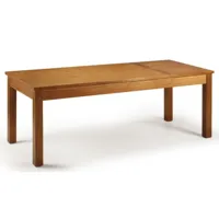 table de repas rectangulaire extensible en bois massif de mindy orka 160-220cm