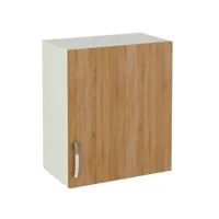 meuble haut de cuisine 1 porte coloris chêne cortez - hauteur 70 x longueur 60 x profondeur 33 cm