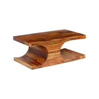 table basse table de salon  bout de canapé bois massif de sesham 90 x 50 x 35 cm meuble pro frco53302