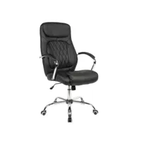 finebuy housse de chaise de bureau en cuir synthétique noir chaise de bureau pivotante jusqu'à 120 kg  chaise pivotante design réglable en hauteur  chaise de bureau avec accoudoirs et dossier bas