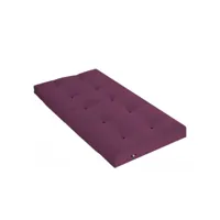 matelas futon coton couleur - aubergine, dimensions - 90 x 190 cm